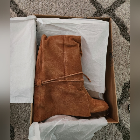 NWB FREE PEOPLE suede echo platform over the knee boot - Picture 4 of 15